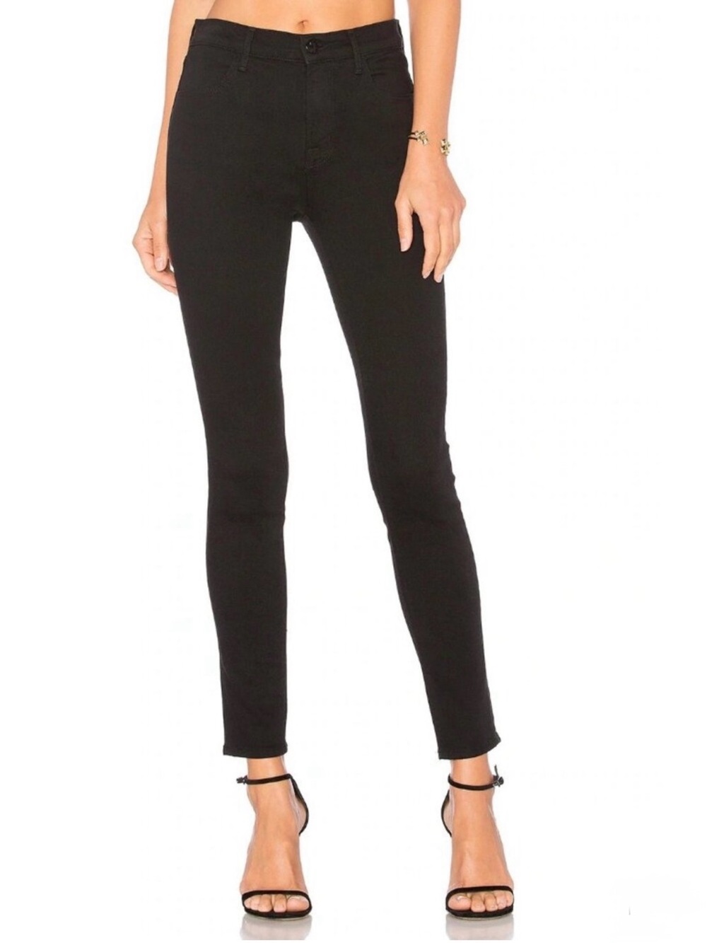 J Brand | Black Maria High Rise Skinny Jean in Seriously Black, 27